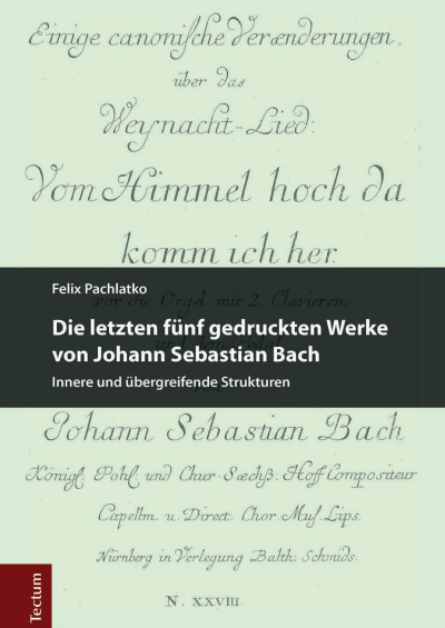 Cover of book: Die letzten fünf gedruckten Werke von Johann Sebastian Bach