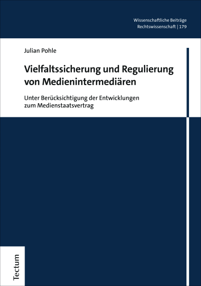 Cover des Buchs: Vielfaltssicherung und Regulierung von Medienintermediären