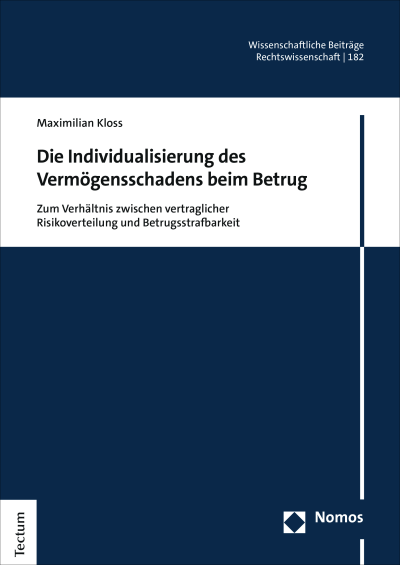 Cover des Buchs: Die Individualisierung des Vermögensschadens beim Betrug