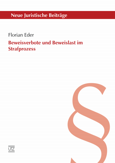 Cover des Buchs: Beweisverbote und Beweislast im Strafprozess