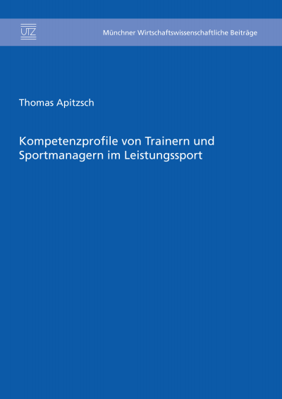 Cover of book: Kompetenzprofile von Trainern und Sportmanagern im Leistungssport