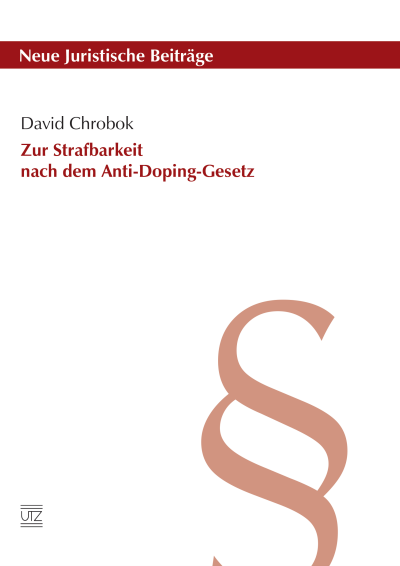 Cover des Buchs: Zur Strafbarkeit nach dem Anti-Doping-Gesetz