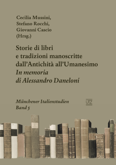 Cover of book: Storie di libri e tradizioni manoscritte dall’Antichità all’Umanesimo