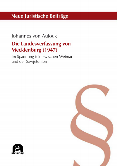 Cover des Buchs: Die Landesverfassung von Mecklenburg (1947)