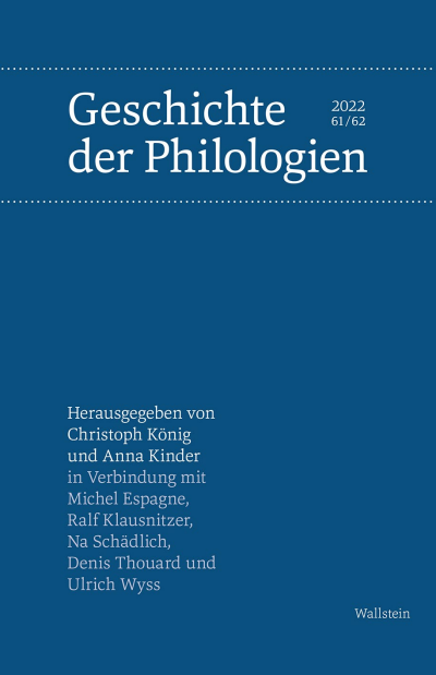 Cover des Buchs: Geschichte der Philologien