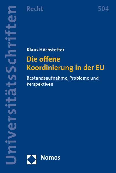 Cover des Buchs: Die offene Koordinierung in der EU