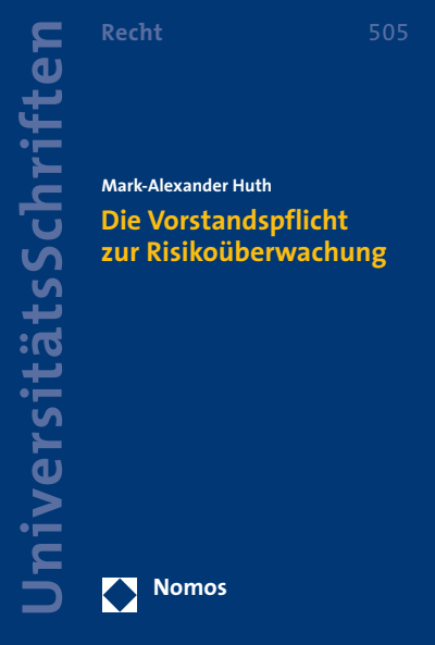 Cover des Buchs: Die Vorstandspflicht zur Risikoüberwachung