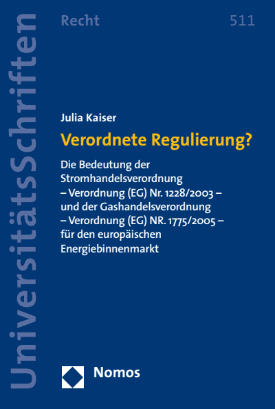 Cover des Buchs: Verordnete Regulierung ?