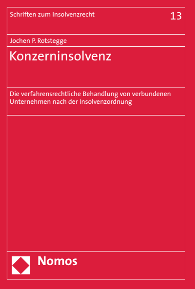 Cover of book: Konzerninsolvenz