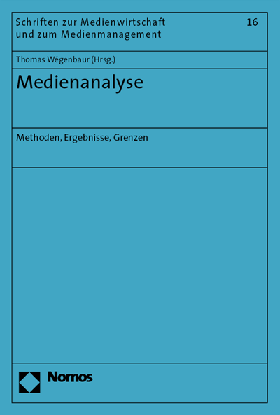 Cover of book: Medienanalyse