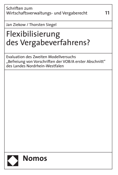 Cover of book: Flexibilisierung des Vergabeverfahrens?