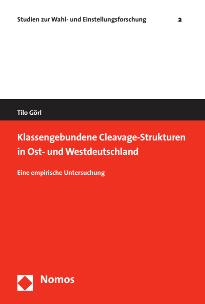Cover of book: Klassengebundene Cleavage-Strukturen in Ost- und Westdeutschland