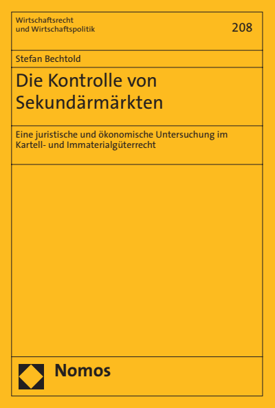 Cover of book: Die Kontrolle von Sekundärmärkten