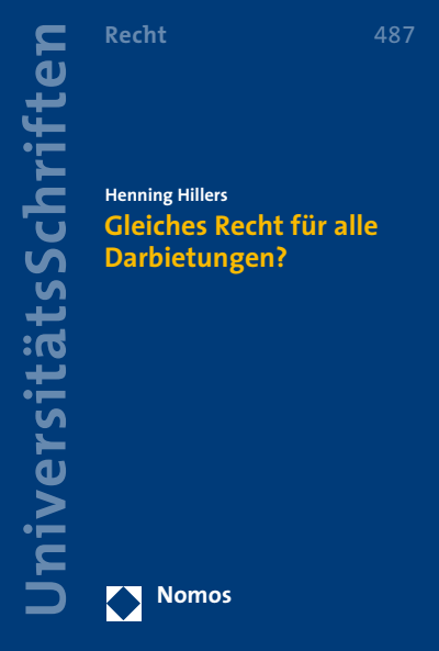 Cover des Buchs: Gleiches Recht für alle Darbietungen?