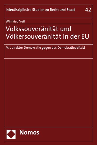 Cover of book: Volkssouveränität und Völkersouveränität in der EU