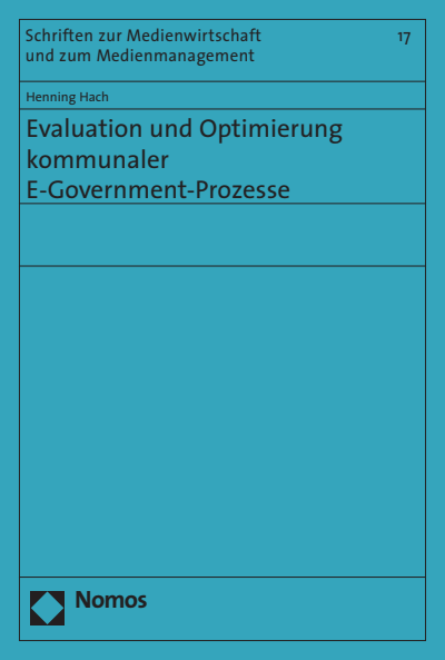 Cover of book: Evaluation und Optimierung kommunaler E-Government-Prozesse