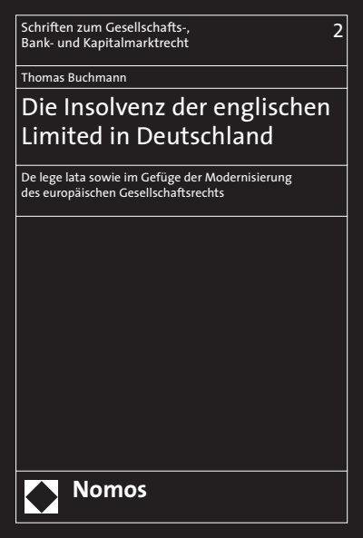 Cover of book: Die Insolvenz der englischen Limited in Deutschland