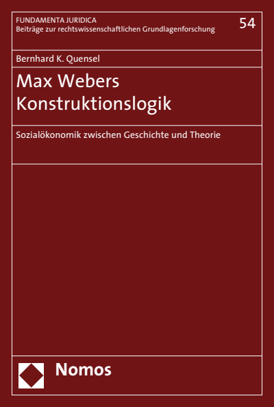 Cover of book: Max Webers Konstruktionslogik