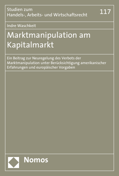 Cover of book: Marktmanipulation am Kapitalmarkt