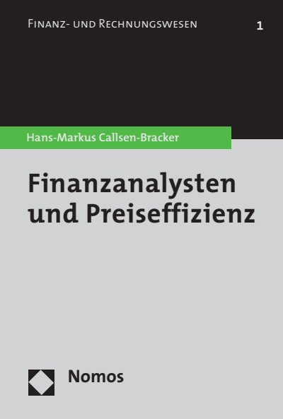 Cover of book: Finanzanalysten und Preiseffizienz