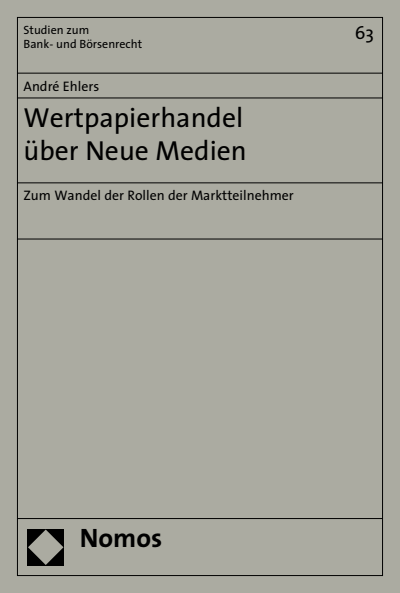 Cover of book: Wertpapierhandel über Neue Medien