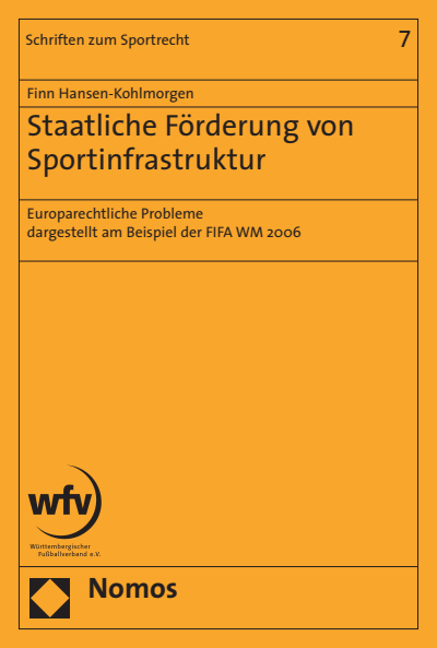 Cover of book: Staatliche Förderung von Sportinfrastruktur