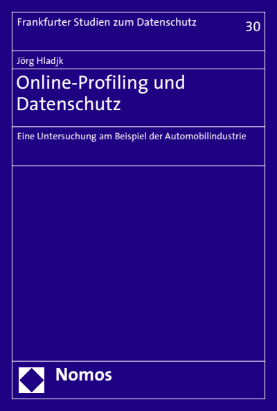 Cover of book: Online-Profiling und Datenschutz