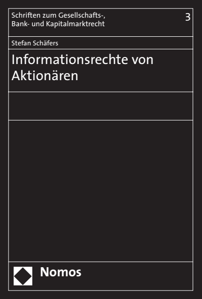 Cover of book: Informationsrechte von Aktionären