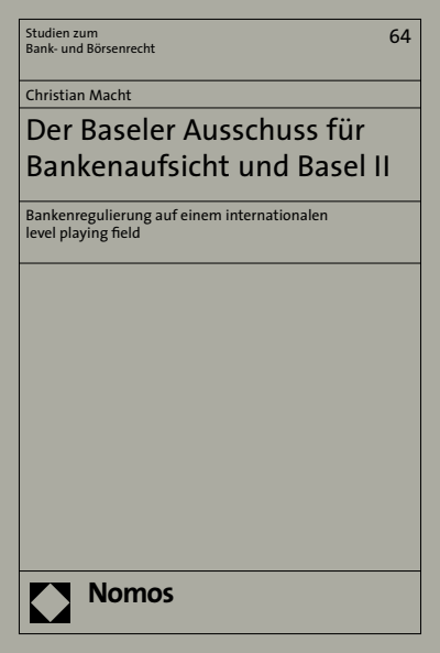 Cover of book: Der Baseler Ausschuss für Bankenaufsicht und Basel II
