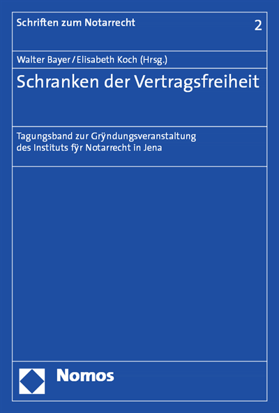 Cover of book: Schranken der Vertragsfreiheit