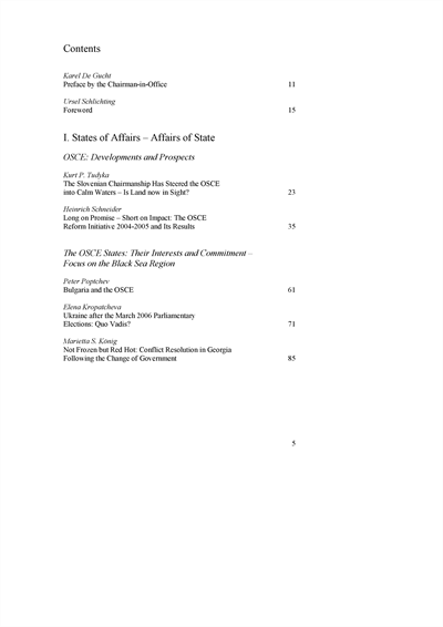 Cover des Buchs: OSCE Yearbook 2006