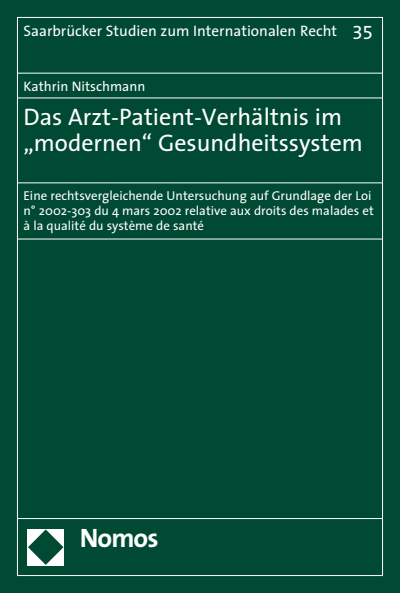 Cover des Buchs: Das Arzt-Patient-Verhältnis im ''modernen'' Gesundheitssystem