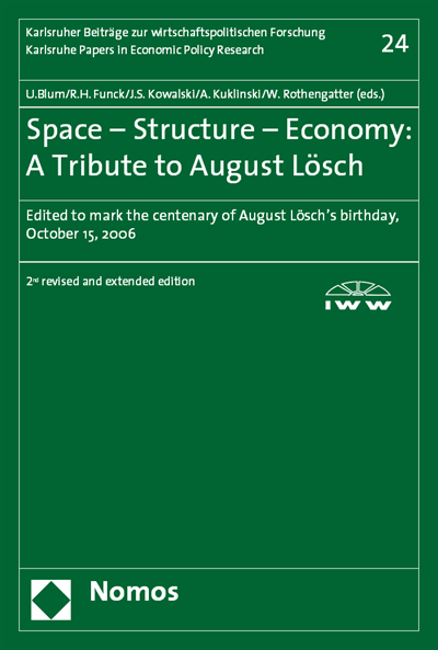 Cover of book: Space - Structure - Economy: A Tribute to August Lösch