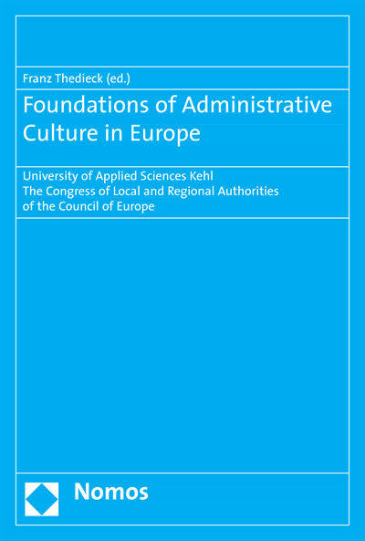 Cover des Buchs: Foundations of Administrative Culture in Europe