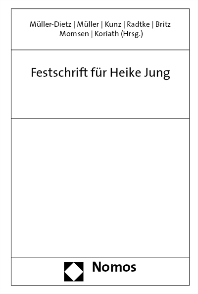 Cover des Buchs: Festschrift für Heike Jung