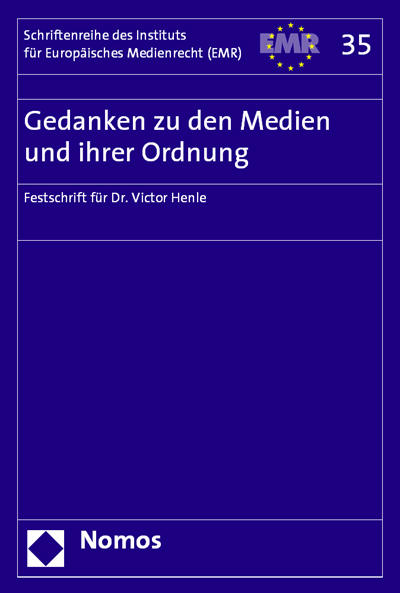Cover of book: Gedanken zu den Medien und ihrer Ordnung