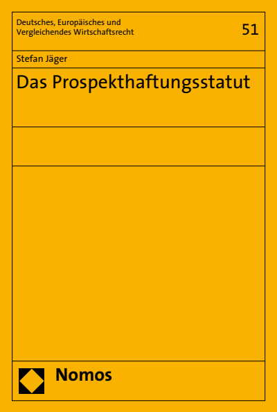 Cover of book: Das Prospekthaftungsstatut