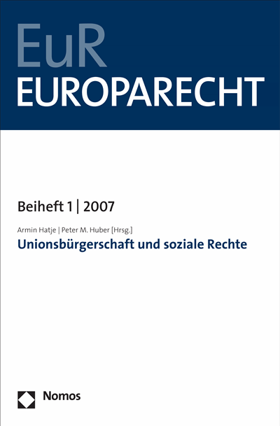 Cover des Buchs: Unionsbürgerschaft und soziale Rechte