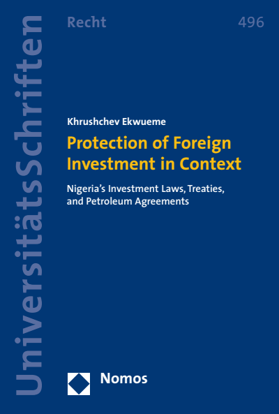 Cover des Buchs: Protection of Foreign Investment in Context