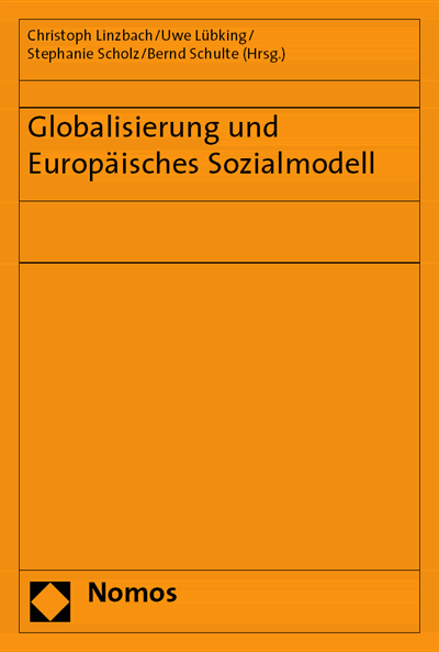 Cover des Buchs: Globalisierung und Europäisches Sozialmodell