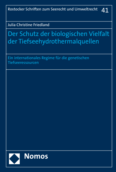 Cover of book: Der Schutz der biologischen Vielfalt der Tiefseehydrothermalquellen