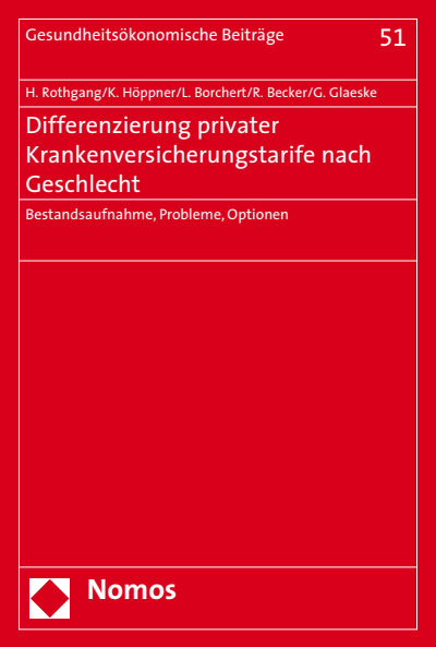 Cover of book: Differenzierung privater Krankenversicherungstarife nach Geschlecht