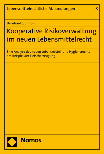 Cover des Buchs: Kooperative Risikoverwaltung im neuen Lebensmittelrecht