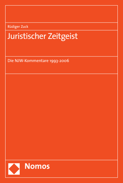 Cover of book: Juristischer Zeitgeist