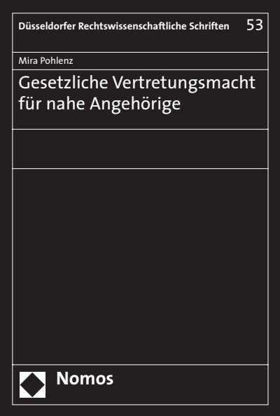 Cover des Buchs: Gesetzliche Vertretungsmacht für nahe Angehörige