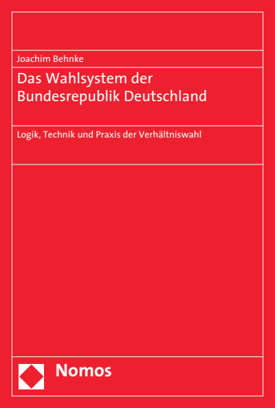 Cover of book: Das Wahlsystem der Bundesrepublik Deutschland