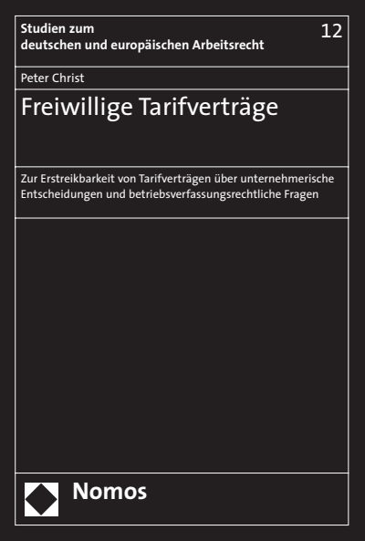 Cover des Buchs: Freiwillige Tarifverträge