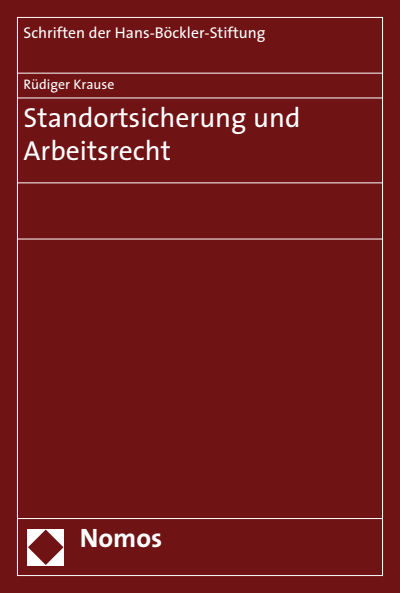 Cover of book: Standortsicherung und Arbeitsrecht