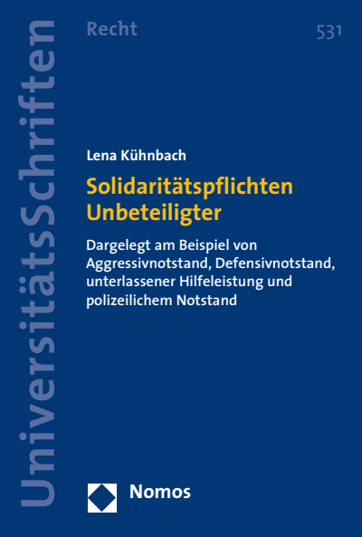Cover des Buchs: Solidaritätspflichten Unbeteiligter