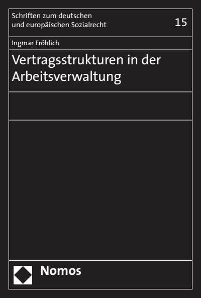 Cover des Buchs: Vertragsstrukturen in der Arbeitsverwaltung